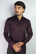 STAN  S WINE | SLIM FIT PREMIUM POLO NECK CASUAL SHIRT | ORIGENS