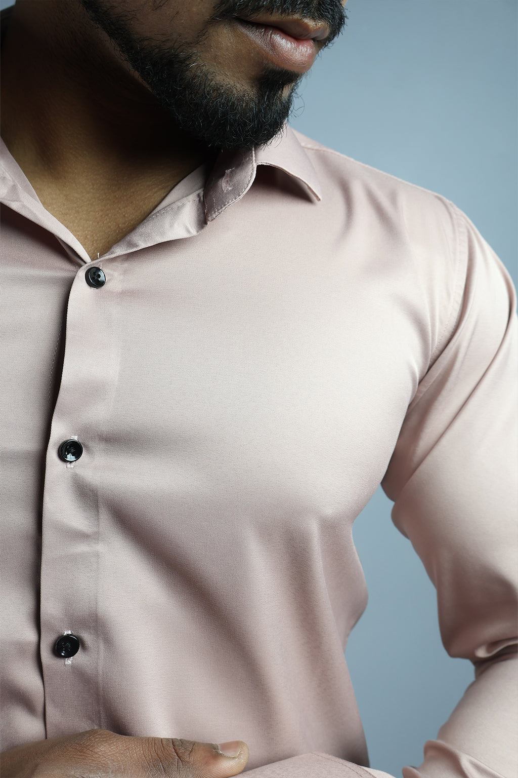 SEEK  S PEACH | SLIM FIT PREMIUM POLO NECK CASUAL SHIRT | ORIGENS