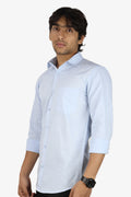 LIN SKY BLUE | SLIM FIT PREMIUM POLO NECK CASUAL SHIRT | ORIGENS
