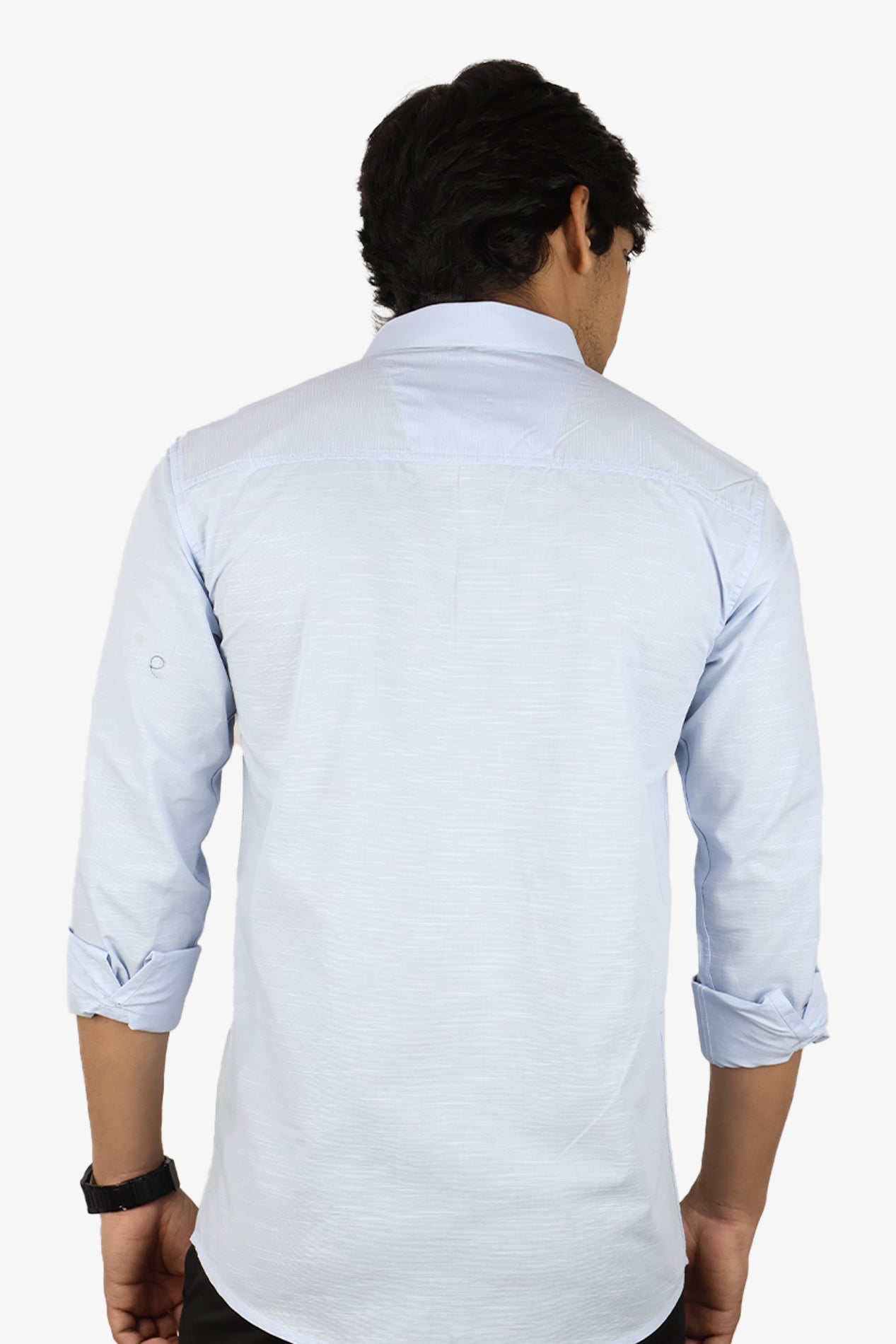 LIN SKY BLUE | SLIM FIT PREMIUM POLO NECK CASUAL SHIRT | ORIGENS