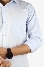 LIN SKY BLUE | SLIM FIT PREMIUM POLO NECK CASUAL SHIRT | ORIGENS