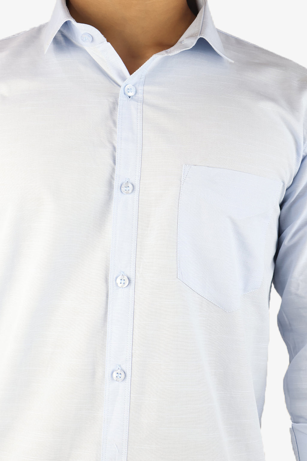 LIN SKY BLUE | SLIM FIT PREMIUM POLO NECK CASUAL SHIRT | ORIGENS