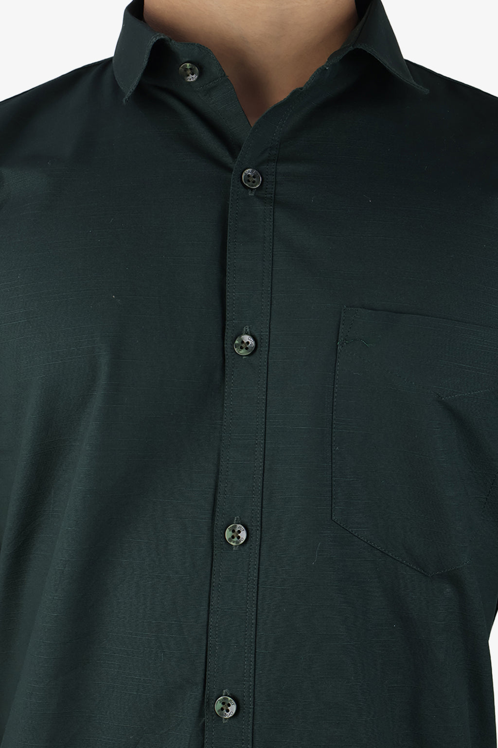 LIN BOTTEL GREEN | SLIM FIT PREMIUM POLO NECK CASUAL SHIRT | ORIGENS