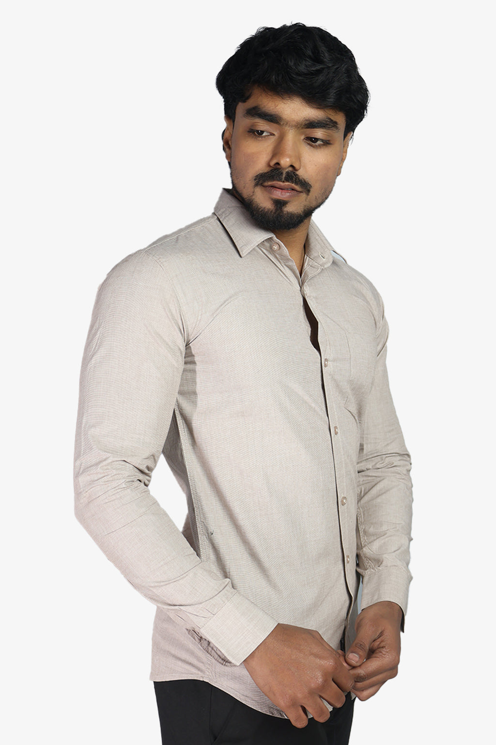 FIFA KHAKI | SLIM FIT PREMIUM POLO NECK CASUAL SHIRT | ORIGENS