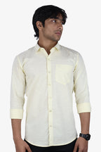LIN LEMON | SLIM FIT PREMIUM POLO NECK CASUAL SHIRT | ORIGENS