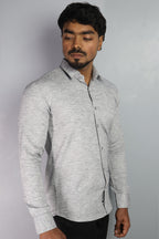 KED  S DARK GRAY | SLIM FIT PREMIUM POLO NECK CASUAL SHIRT | ORIGENS