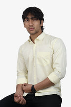 LIN LEMON | SLIM FIT PREMIUM POLO NECK CASUAL SHIRT | ORIGENS