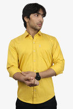 TWEE HALDI YELLOW | SLIM FIT PREMIUM POLO NECK CASUAL SHIRT | ORIGENS