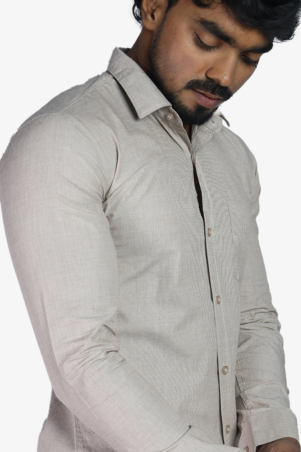 FIFA KHAKI | SLIM FIT PREMIUM POLO NECK CASUAL SHIRT | ORIGENS