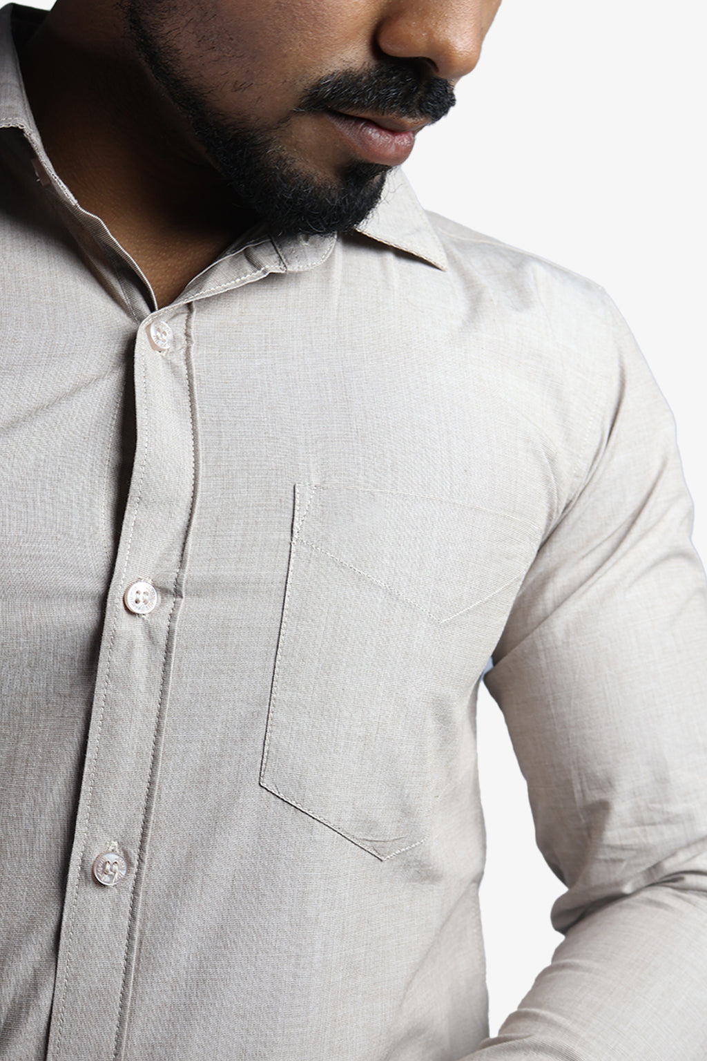 FIFA KHAKI | SLIM FIT PREMIUM POLO NECK CASUAL SHIRT | ORIGENS