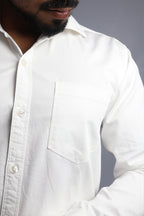TWEE  S WHITE | SLIM FIT PREMIUM POLO NECK CASUAL SHIRT | ORIGENS