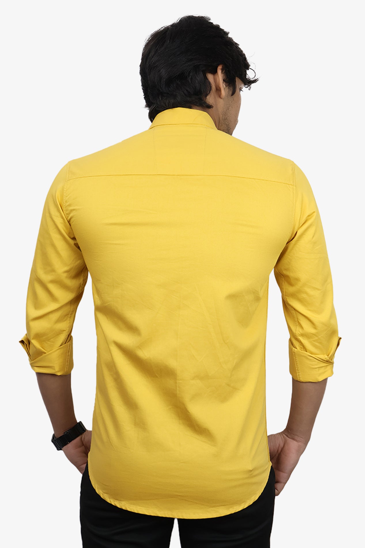 TWEE  S HALDI YELLOW | SLIM FIT PREMIUM POLO NECK CASUAL SHIRT | ORIGENS