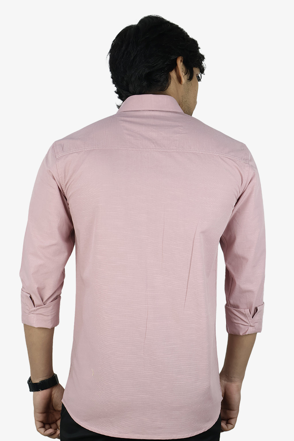 LIN PEACH | SLIM FIT PREMIUM POLO NECK CASUAL SHIRT | ORIGENS