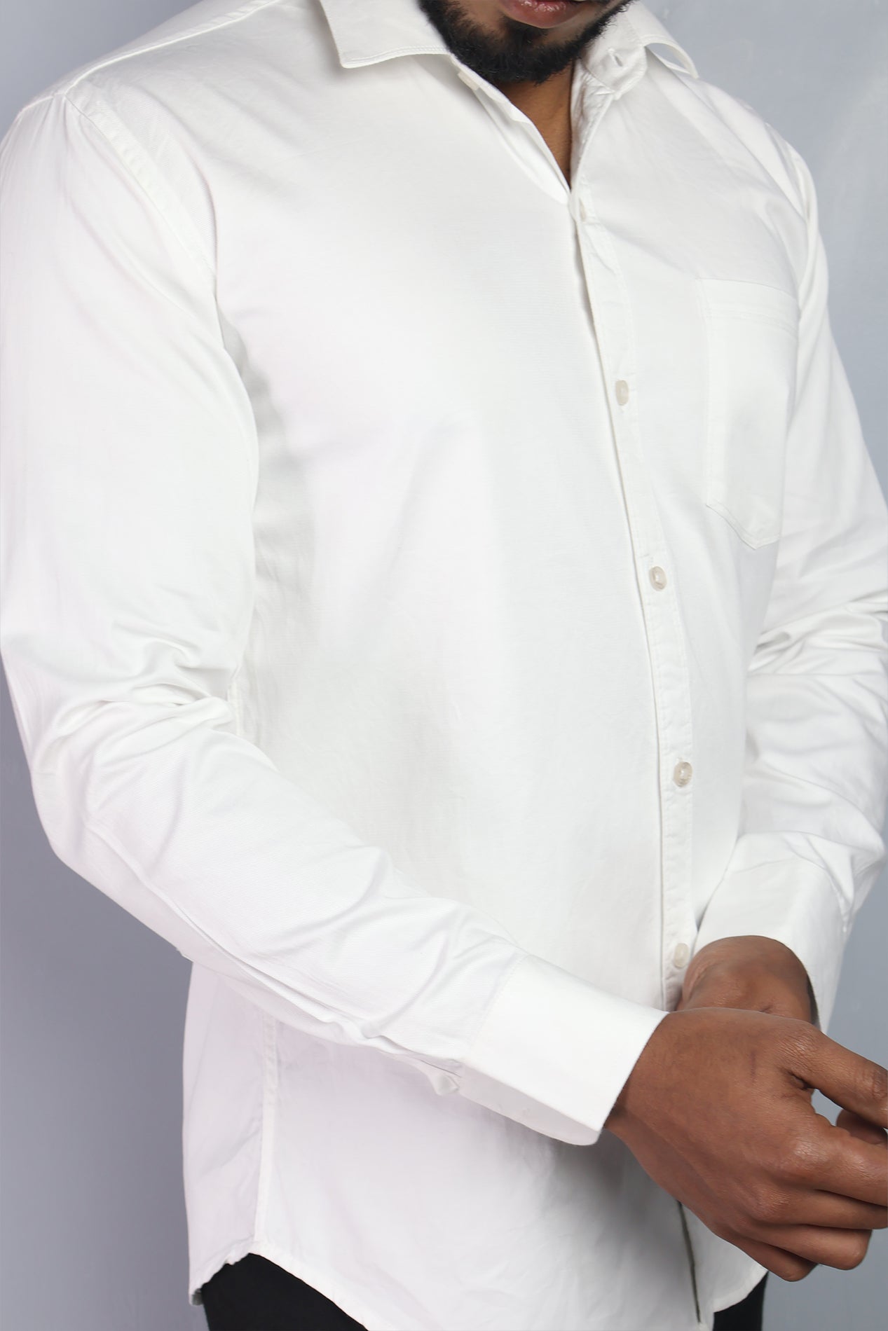 TWEE WHITE | SLIM FIT PREMIUM POLO NECK CASUAL SHIRT | ORIGENS
