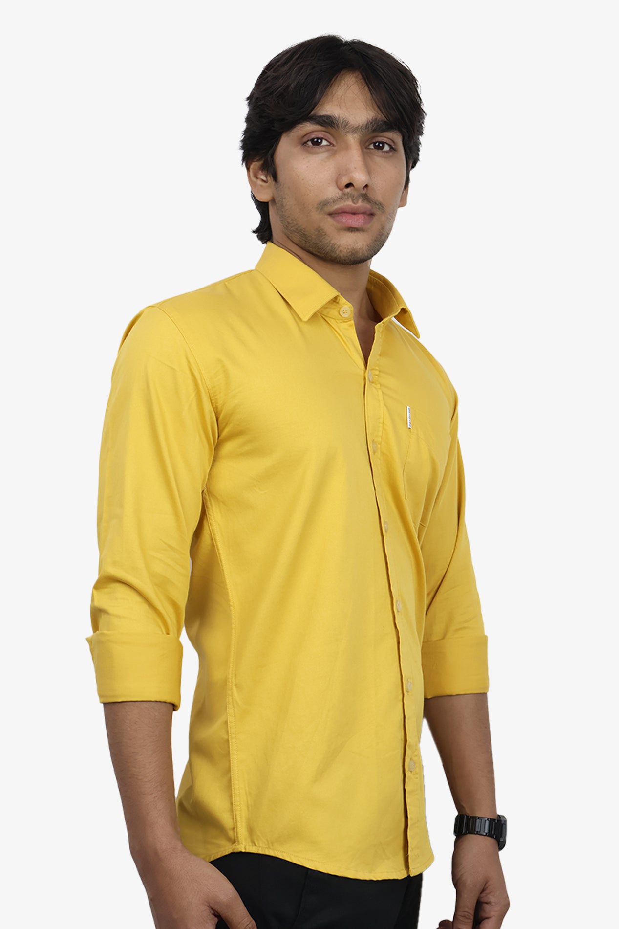 TWEE  S HALDI YELLOW | SLIM FIT PREMIUM POLO NECK CASUAL SHIRT | ORIGENS
