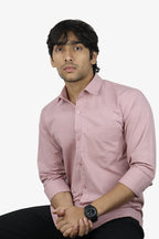 LIN PEACH | SLIM FIT PREMIUM POLO NECK CASUAL SHIRT | ORIGENS