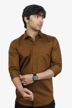 STAN BROWN | SLIM FIT PREMIUM POLO NECK CASUAL SHIRT | ORIGENS