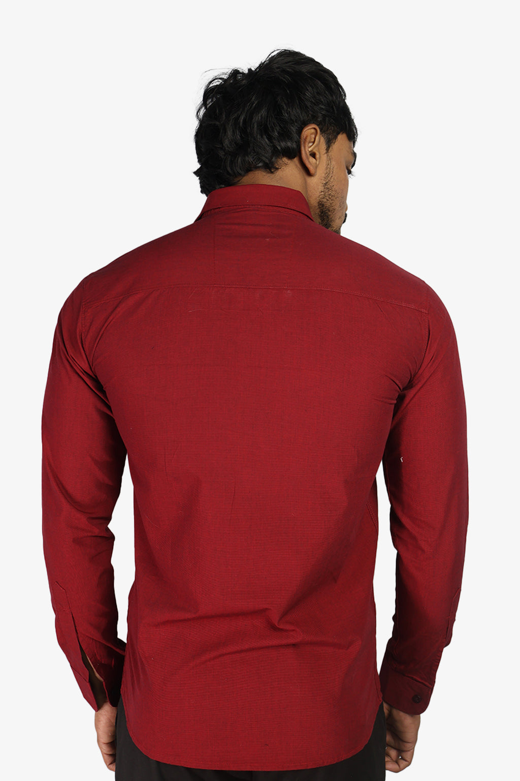 FIFA MAROON | SLIM FIT PREMIUM POLO NECK CASUAL SHIRT | ORIGENS