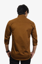 STAN BROWN | SLIM FIT PREMIUM POLO NECK CASUAL SHIRT | ORIGENS