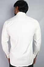 TWEE WHITE | SLIM FIT PREMIUM POLO NECK CASUAL SHIRT | ORIGENS