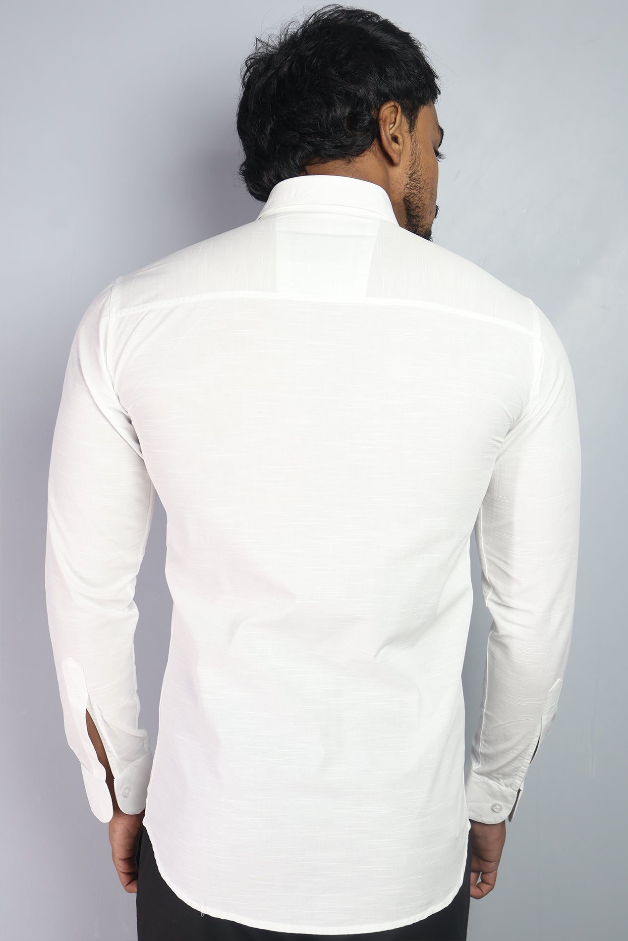 LIN  S WHITE | SLIM FIT PREMIUM POLO NECK CASUAL SHIRT | ORIGENS