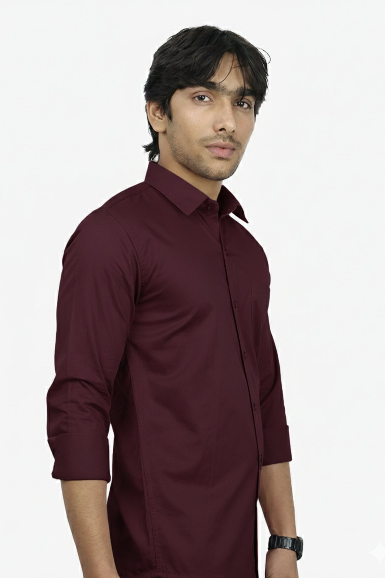 TWEE WINE | SLIM FIT PREMIUM POLO NECK CASUAL SHIRT | ORIGENS