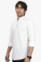 LUKE  S WHITE | SLIM FIT PREMIUM MANDARIN COLLAR CASUAL SHIRT | ORIGENS