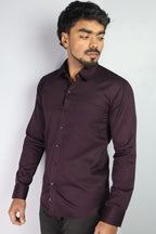 STAN  S WINE | SLIM FIT PREMIUM POLO NECK CASUAL SHIRT | ORIGENS