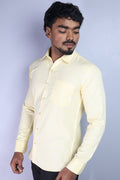 KED  S LEMON | SLIM FIT PREMIUM POLO NECK CASUAL SHIRT | ORIGENS