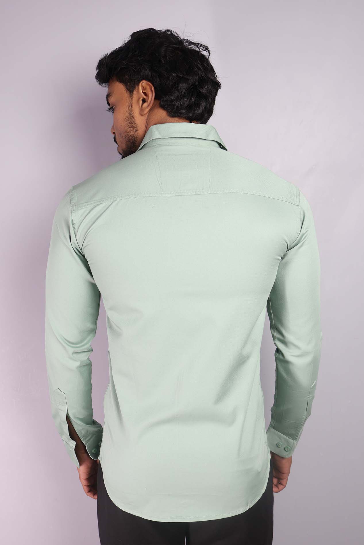 TWEE PASTEL GREEN | SLIM FIT PREMIUM POLO NECK CASUAL SHIRT | ORIGENS