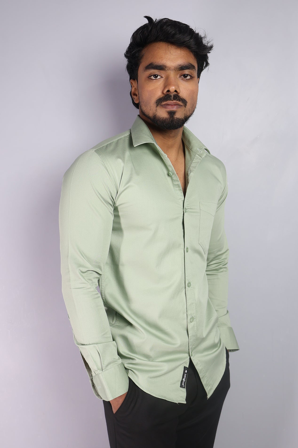 TWEE  S PISTA | SLIM FIT PREMIUM POLO NECK CASUAL SHIRT | ORIGENS