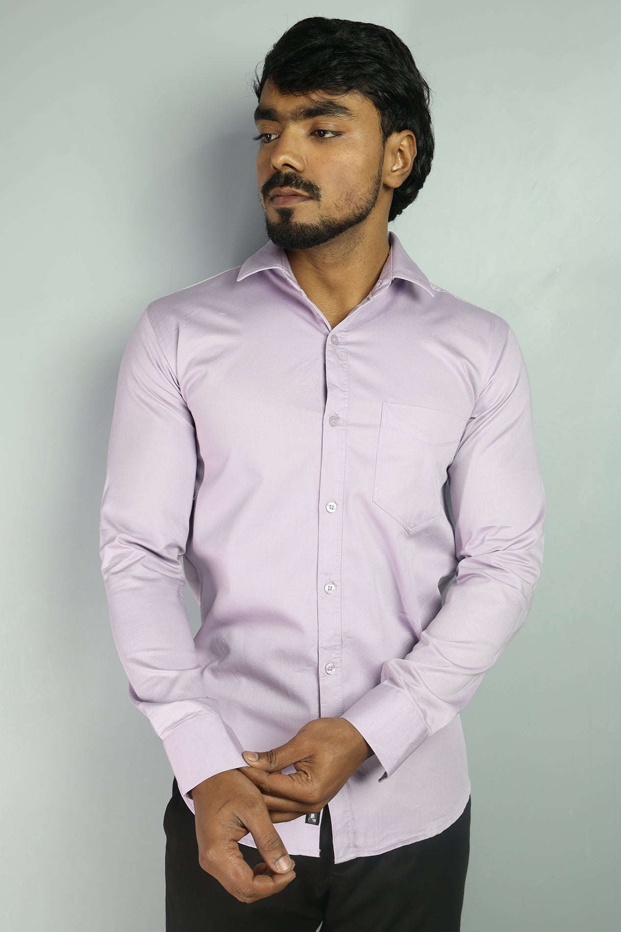 TWEE  S LIGHT MAGENTA PINK | SLIM FIT PREMIUM POLO NECK CASUAL SHIRT | ORIGENS