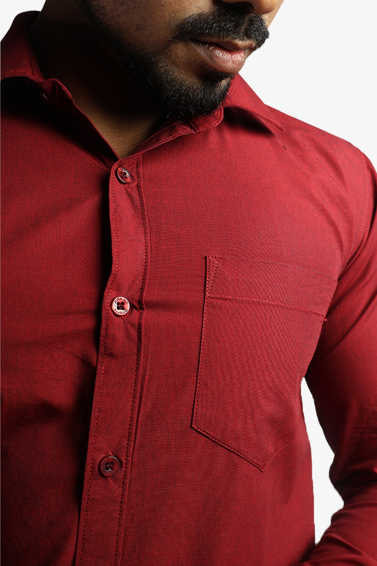 FIFA MAROON | SLIM FIT PREMIUM POLO NECK CASUAL SHIRT | ORIGENS