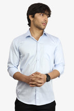 STAN SKY BLUE | SLIM FIT PREMIUM POLO NECK CASUAL SHIRT | ORIGENS