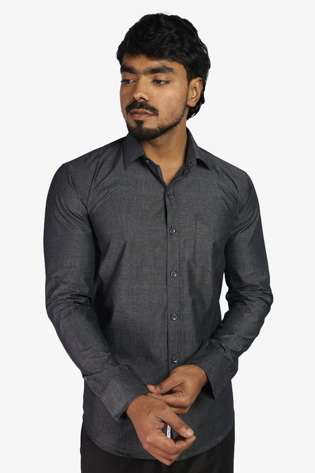 FIFA DARK GRAY | SLIM FIT PREMIUM POLO NECK CASUAL SHIRT | ORIGENS