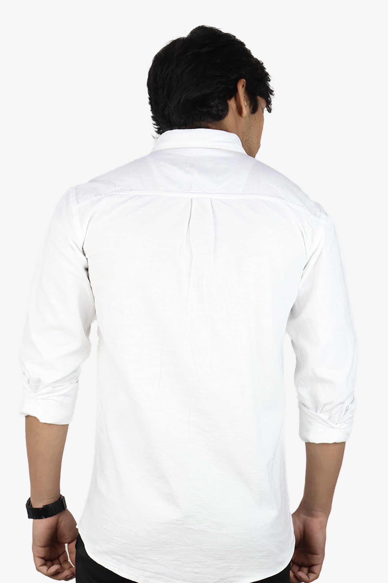 ROXX WHITE | SLIM FIT PREMIUM POLO NECK CASUAL SHIRT | ORIGENS