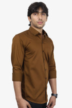STAN BROWN | SLIM FIT PREMIUM POLO NECK CASUAL SHIRT | ORIGENS