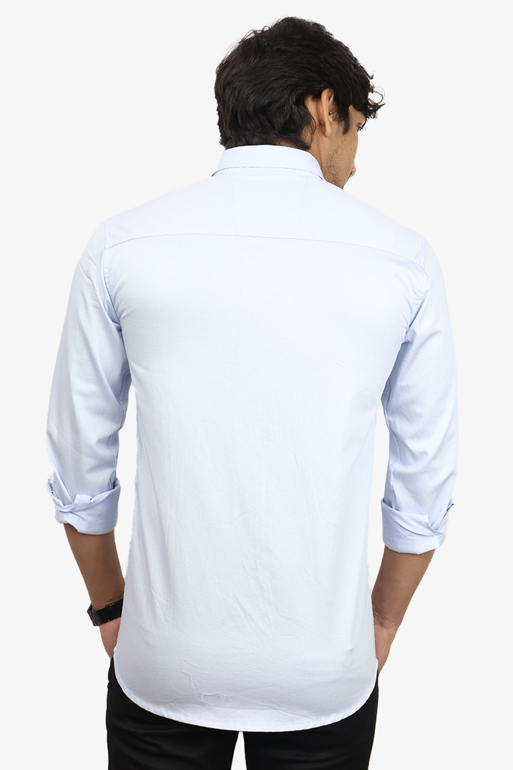 TWEE  S SKY BLUE | SLIM FIT PREMIUM POLO NECK CASUAL SHIRT | ORIGENS