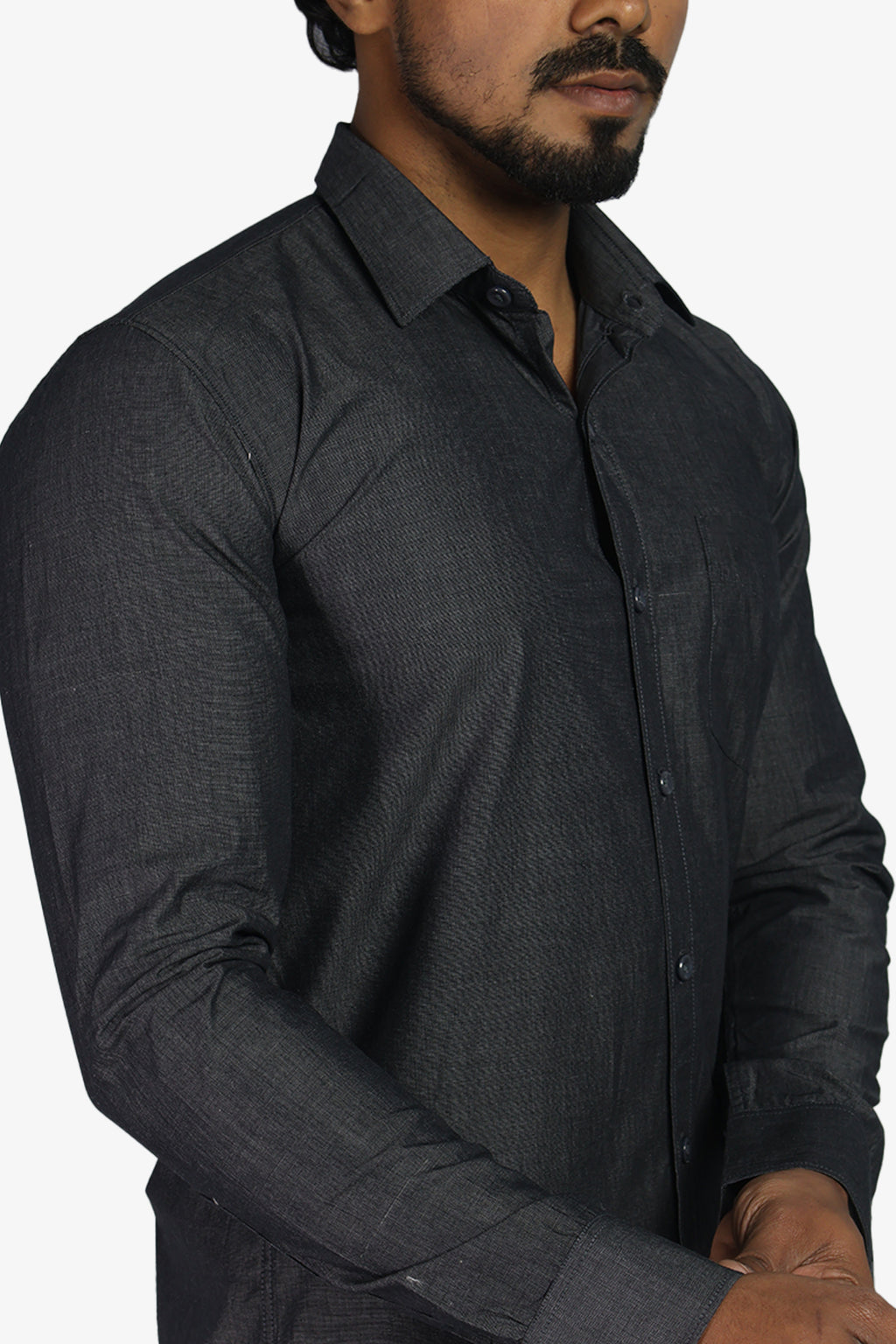 FIFA DARK GRAY | SLIM FIT PREMIUM POLO NECK CASUAL SHIRT | ORIGENS