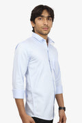TWEE  S SKY BLUE | SLIM FIT PREMIUM POLO NECK CASUAL SHIRT | ORIGENS