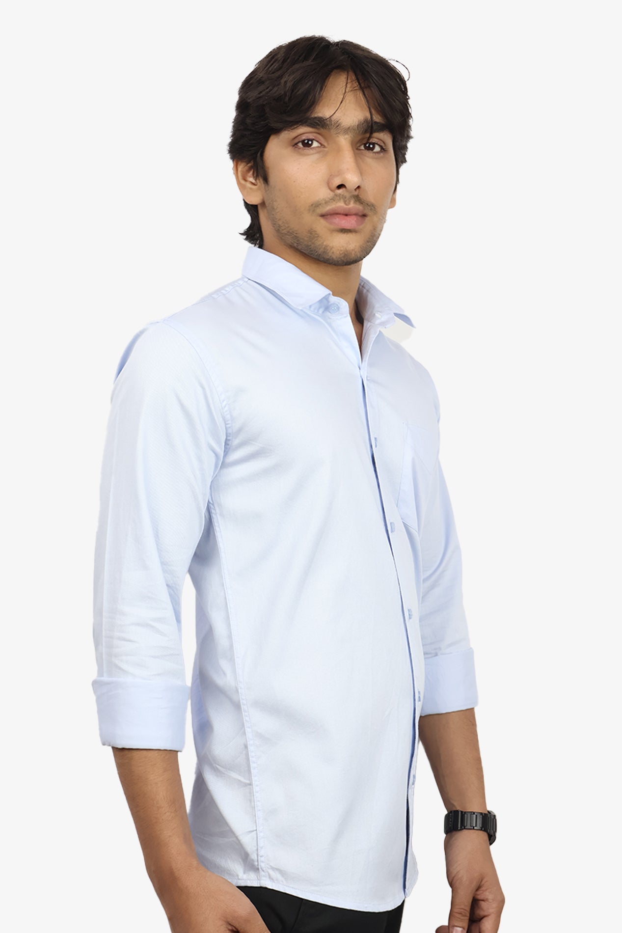 TWEE  S SKY BLUE | SLIM FIT PREMIUM POLO NECK CASUAL SHIRT | ORIGENS