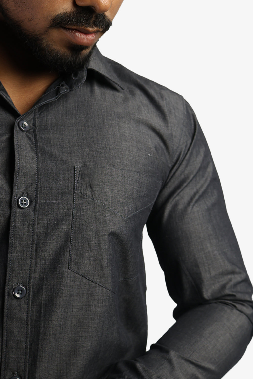 FIFA DARK GRAY | SLIM FIT PREMIUM POLO NECK CASUAL SHIRT | ORIGENS