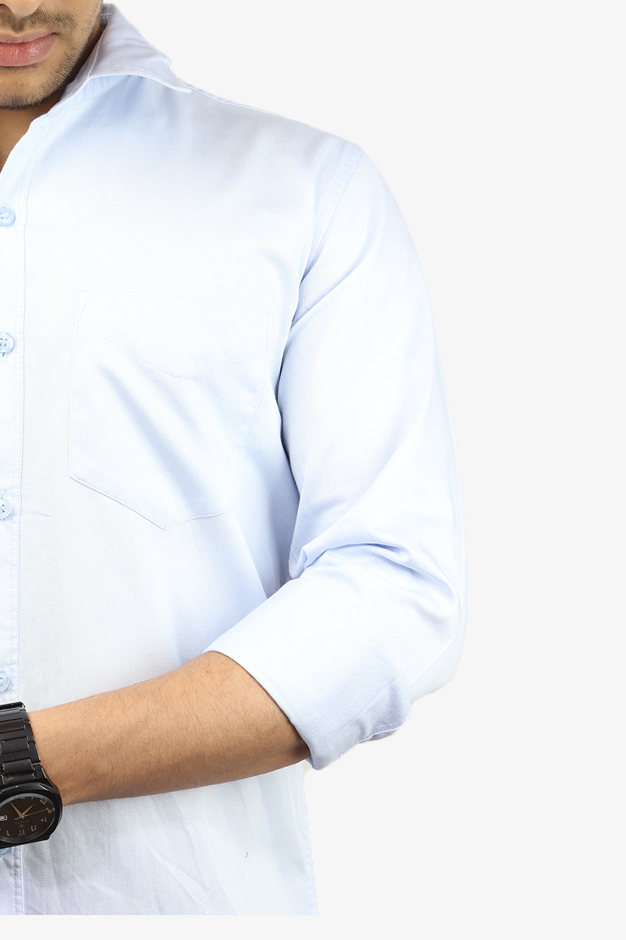 TWEE SKY BLUE | SLIM FIT PREMIUM POLO NECK CASUAL SHIRT | ORIGENS