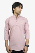 LUKE  S PEACH | SLIM FIT PREMIUM MANDARIN COLLAR CASUAL SHIRT | ORIGENS