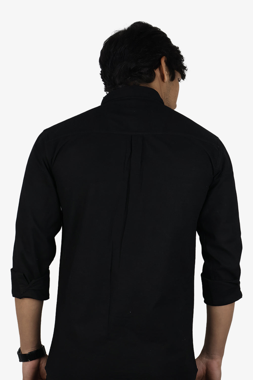 ROXX BLACK | SLIM FIT PREMIUM POLO NECK CASUAL SHIRT | ORIGENS