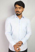 LIN  S SKY BLUE | SLIM FIT PREMIUM POLO NECK CASUAL SHIRT | ORIGENS