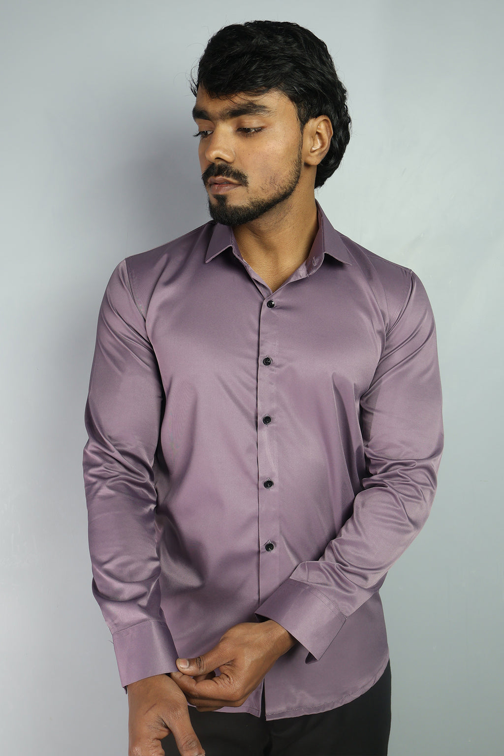 SEEK S LEVENDER | SLIM FIT PREMIUM POLO NECK CASUAL SHIRT | ORIGENS