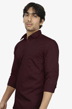 TWEE  S WINE | SLIM FIT PREMIUM POLO NECK CASUAL SHIRT | ORIGENS