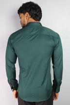 STAN OLIVE GREEN | SLIM FIT PREMIUM POLO NECK CASUAL SHIRT | ORIGENS