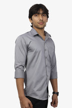 STAN DARK GRAY | SLIM FIT PREMIUM POLO NECK CASUAL SHIRT | ORIGENS